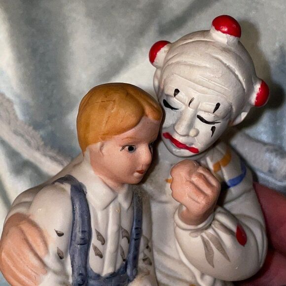 Norman Rockwell The Runaway ceramic clown boy & dog vintage Porcelain Figurine - Picture 8 of 16